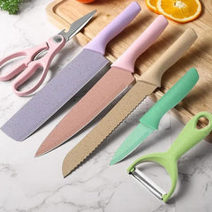 6 Pieces Kitchen Knife Set