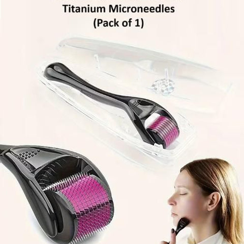 Derma Roller With 0.5 MM Titanium Microneedles  (Pack of 1 )