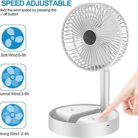 Powerful Rechargeable Table Fan