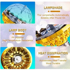 BD Rotating Magic Ball Light with Lamp Holder Set