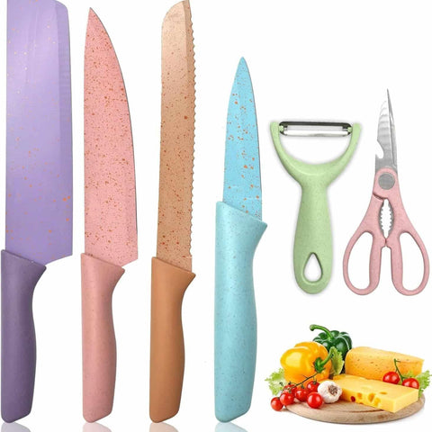 6 Pieces Kitchen Knife Set