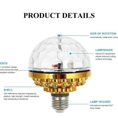 BD Rotating Magic Ball Light with Lamp Holder Set